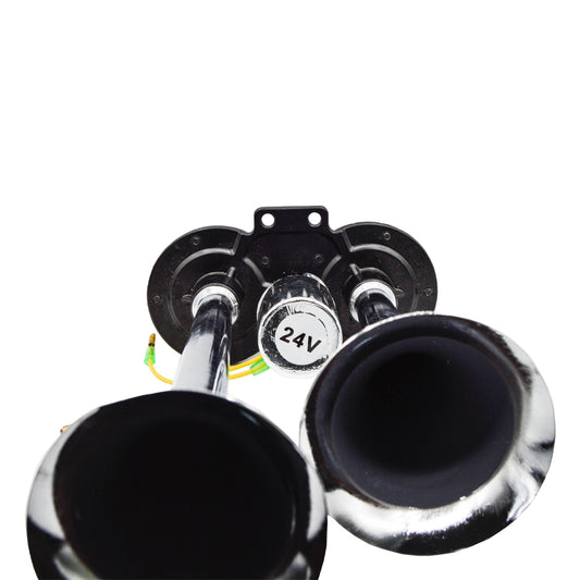 Claxon cu 2 goarne si electrovalva metalice, 24V Air Horn