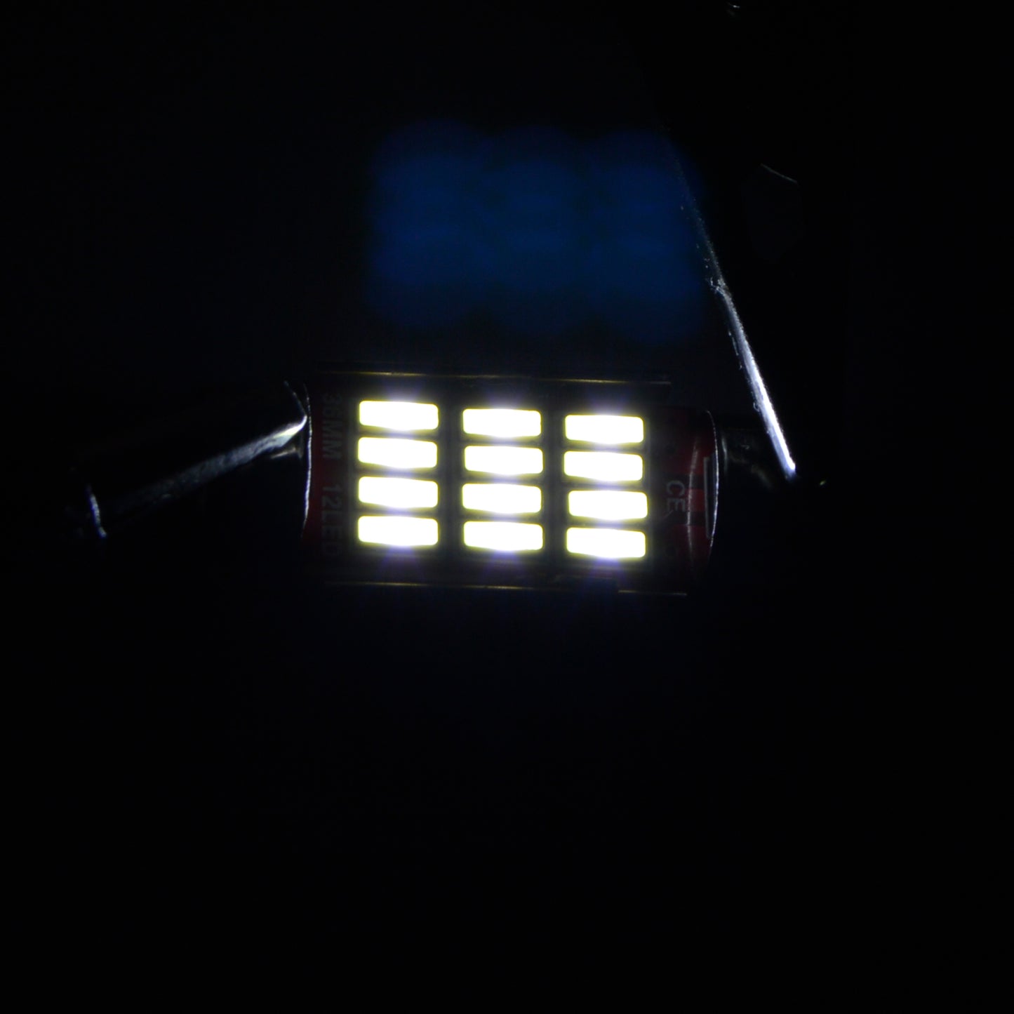Set 2 x Bec LED 36mm SOFIT, 12LED, 12V, ALB, 4012