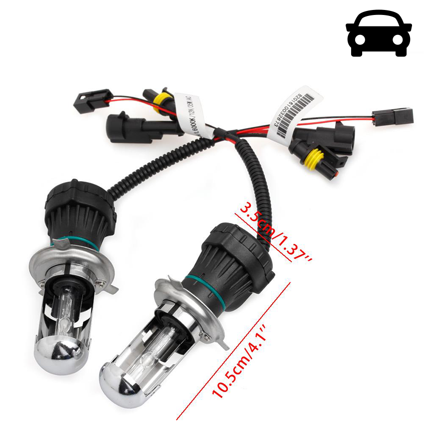 Set 2 becuri xenon, H4/3, 6000K, 70W/set