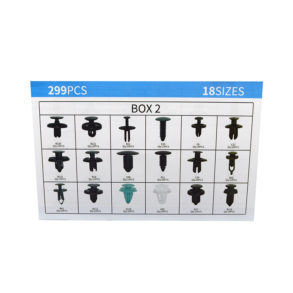 Set cleme de fixare 299 piese, universale, plastic
