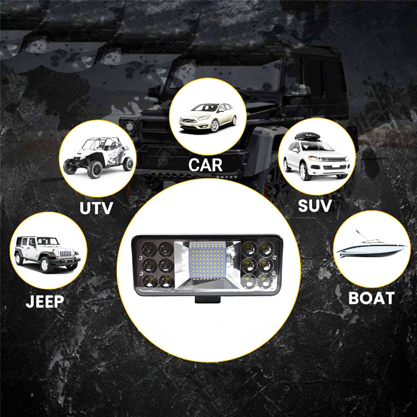 Set 2 Proiectoare LED cu 2 faze, 398W, 12/80V