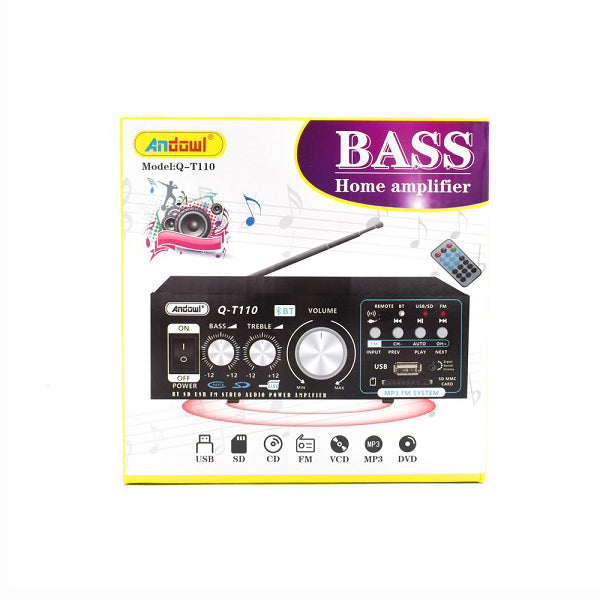 Amplificator profesional tip statie T110, BT, telecomanda