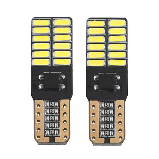 Set 2 x becuri auto LED T10, SMD, 5W, Canbus, 2 modele, 24LED
