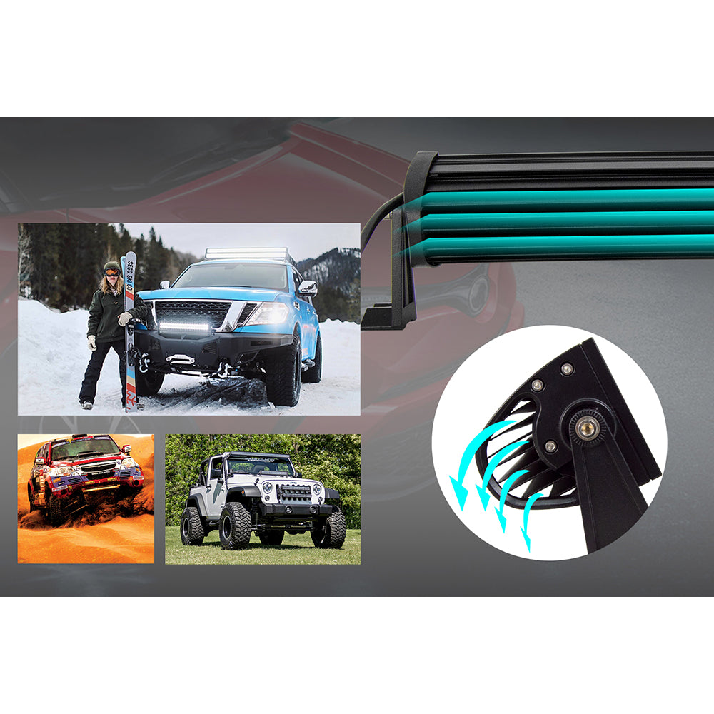 Proiector auto LED 90 SMD, suport, 388W, 53 cm, 12/24V