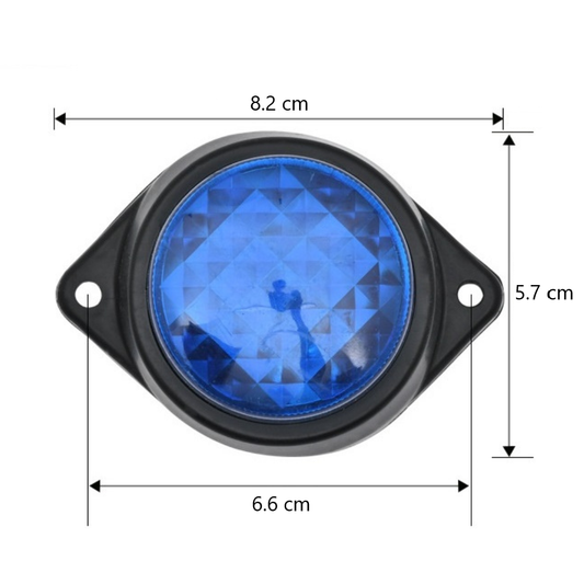 Set 2 x Lumini gabarit LED 12/24V, rotunde, diverse culori