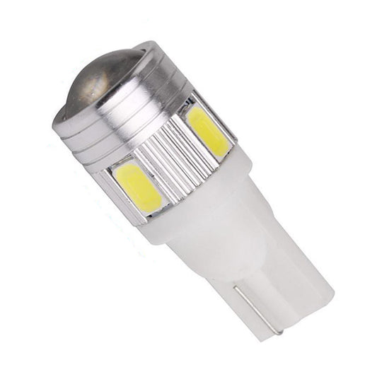 Set 2 x becuri auto LED, T10, 6 SMD, 5W, canbus, alb