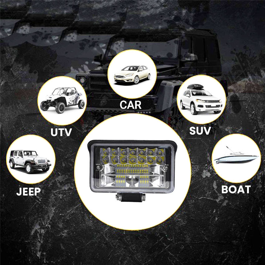 Set 2 proiectoare 30LED, 2 faze, 216W/set, lumina combo, 9/32V