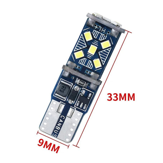 Set 2 x Becuri auto T10 15SMD 5W, canbus, 6000K, 1800lm, 12/24V