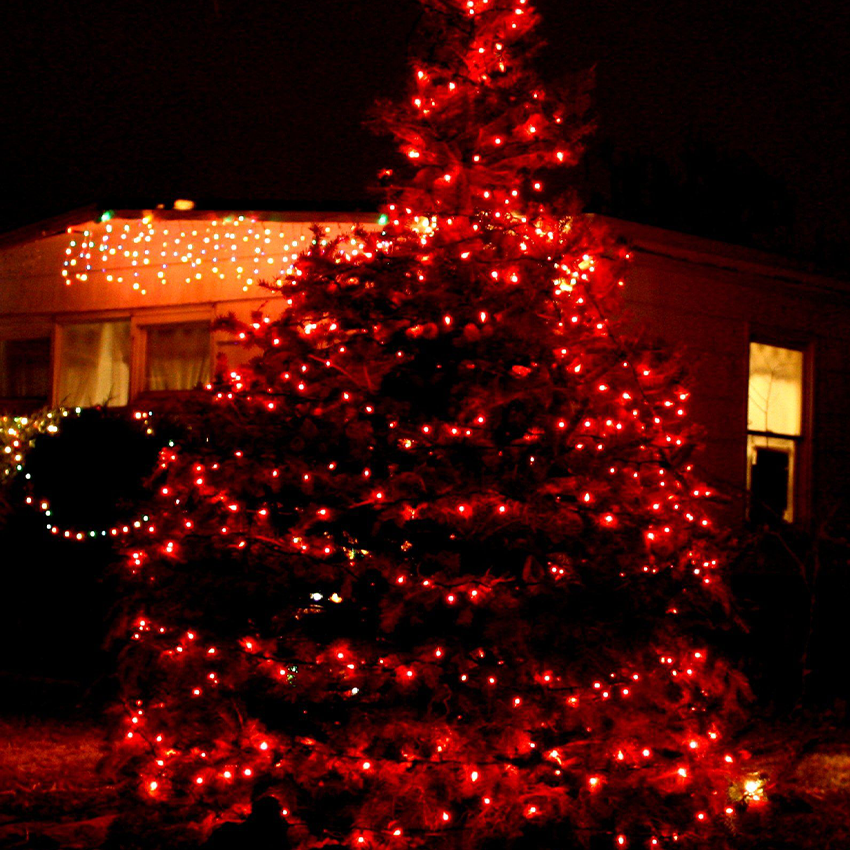 Instalatie liniara luminoasa, 22 metri, 300LED, rosu