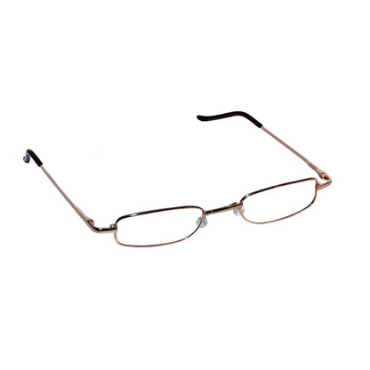 Ochelari pentru citit cu rama aurie si toc cu clips inclus