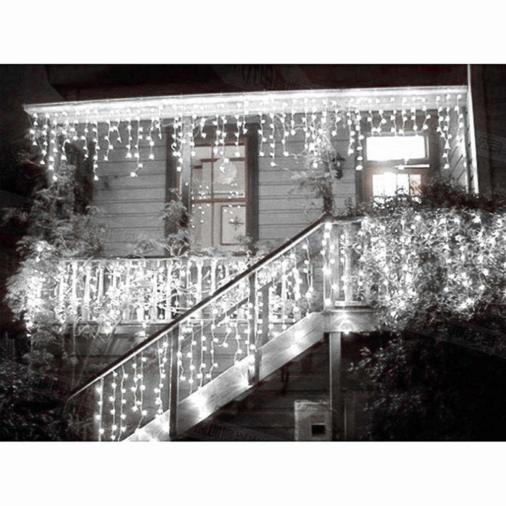 Instalatie tip turturi, 8 m, 200LED, alb, consum redus