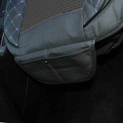 Huse scaune auto universale, textil/piele ecologica, 7 piese