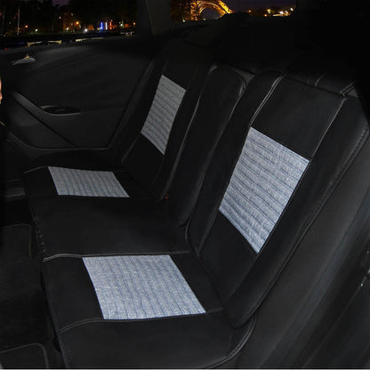 Set huse scaune auto universale, textil/piele ecologica, 7 piese