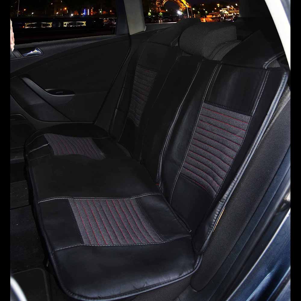 Set huse scaune auto universale, textil/piele ecologica, 7 piese