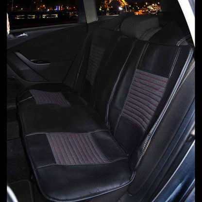 Set huse scaune auto universale, textil/piele ecologica, 7 piese