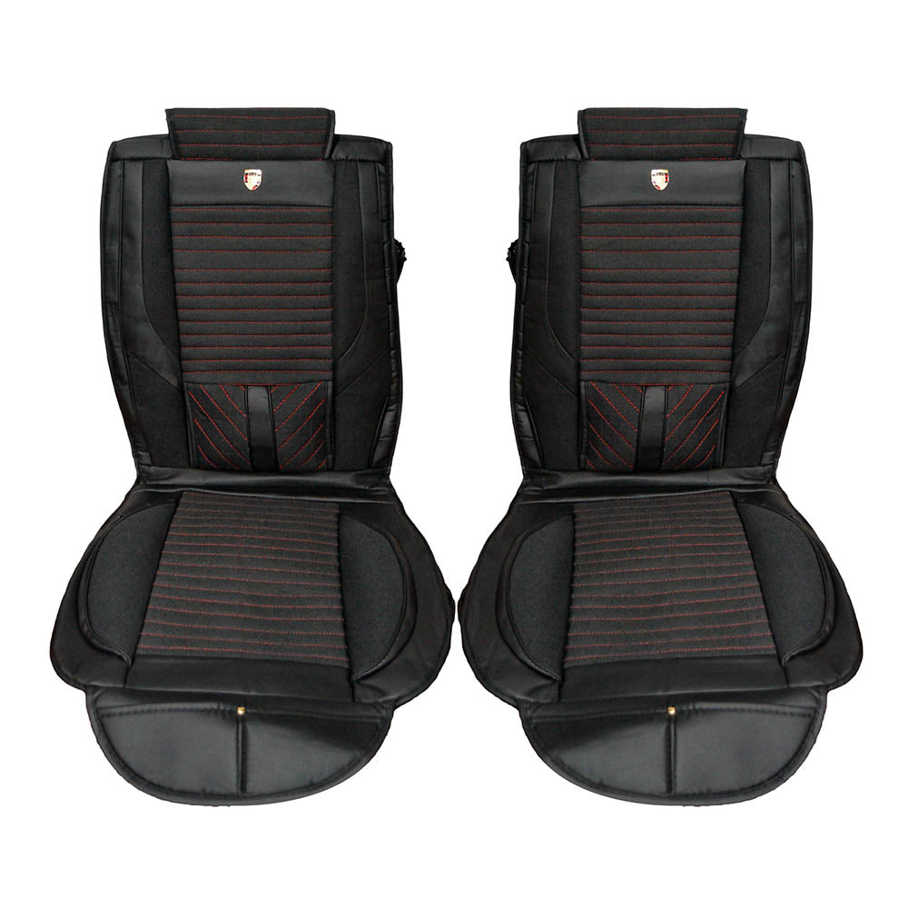 Set huse scaune auto universale, textil/piele ecologica, 7 piese