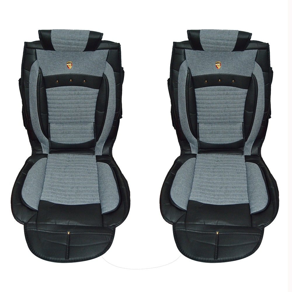 Set huse scaune auto universale, textil/piele ecologica, 7 piese