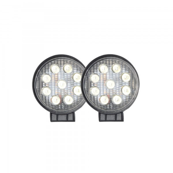 Set 2x Proiectoare rotunde auto, 27W, 9 Leduri