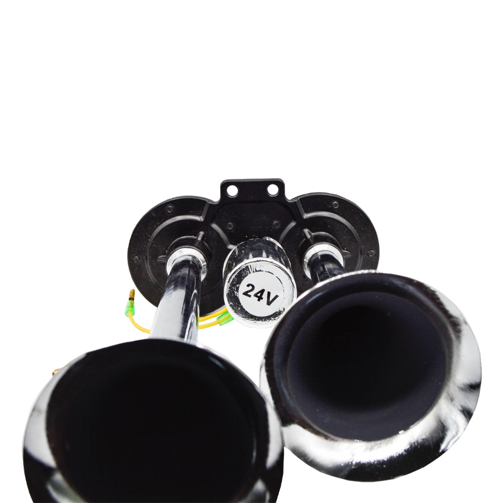 Claxon cu 2 goarne si electrovalva metalice, 24V Air Horn