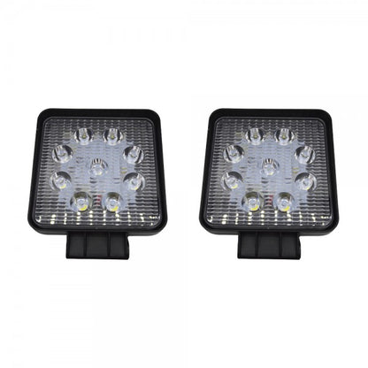 Set 2 x Proiectoare auto patrate, 54W/set, 9LED, 3.5 cm, 10/30V