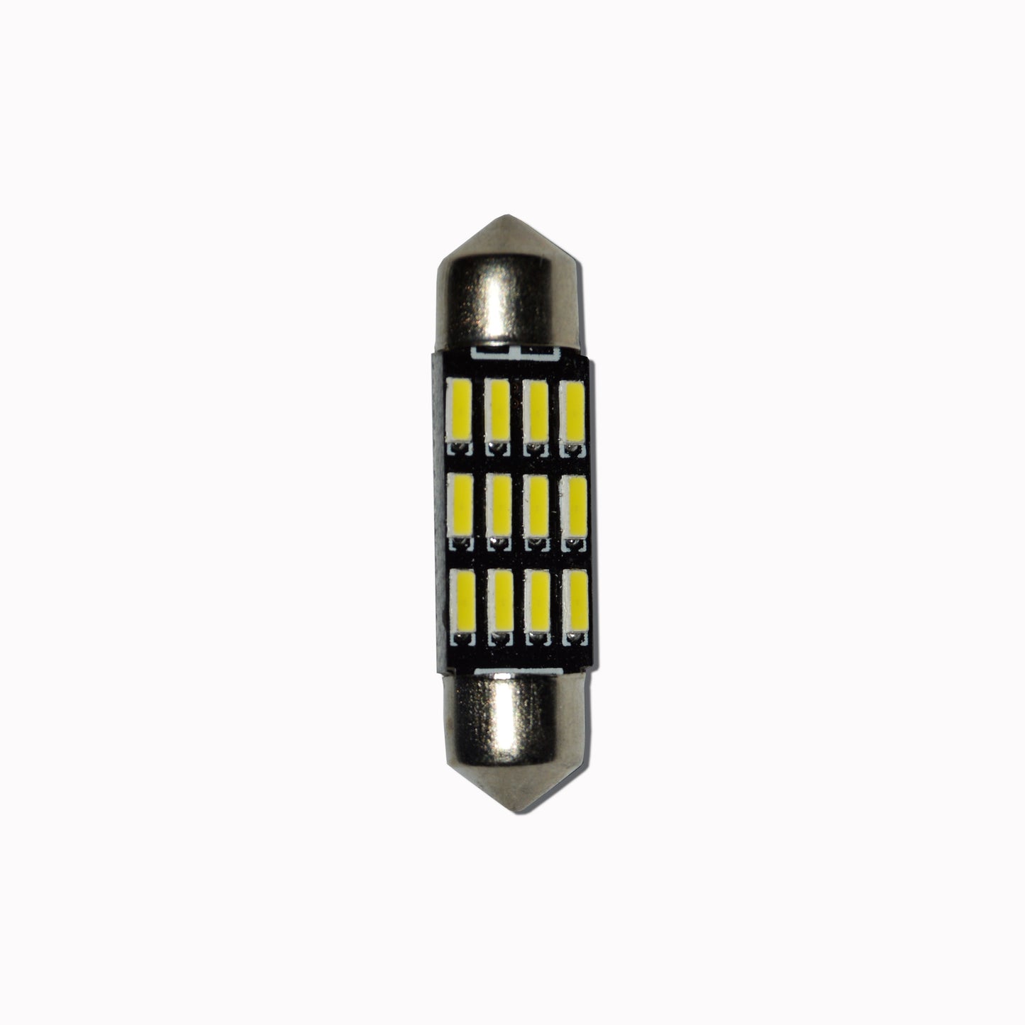 Set 2 x Bec LED 36mm, 12LED SMD, 12V, ALB, 4014