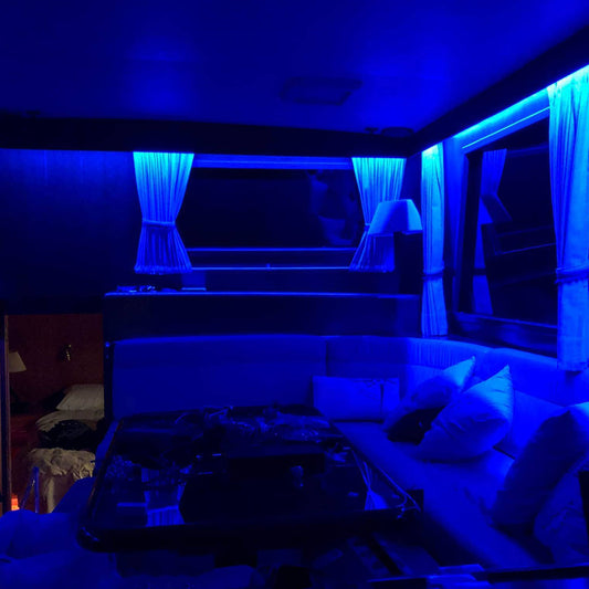 Banda led Albastra 3528, 300 leduri, 12V, 5m