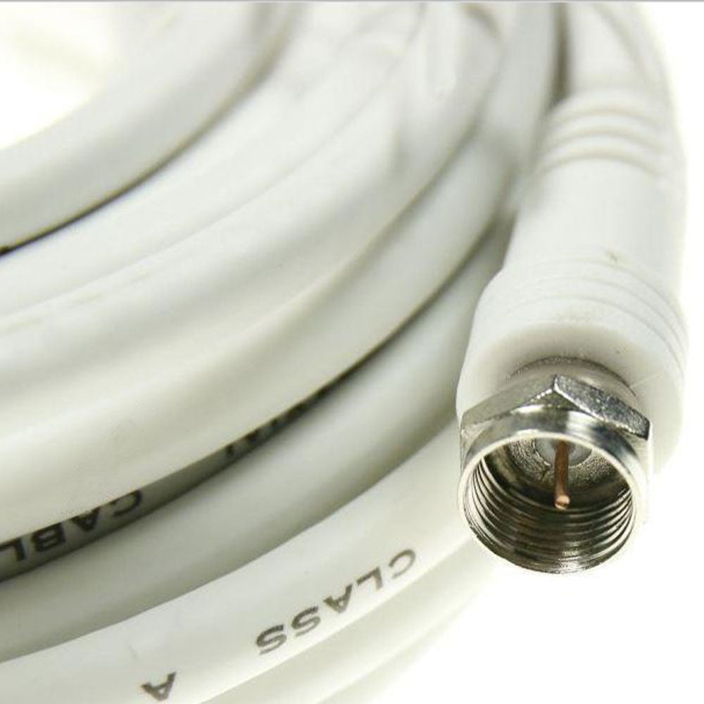 Cablu coaxial RG 6, mufe F, 10 metri, mufe tata/tata