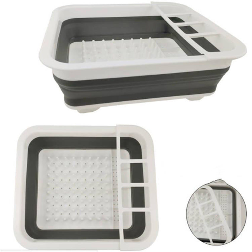 Uscator pliabil, suport tacamuri si farfurii, silicon