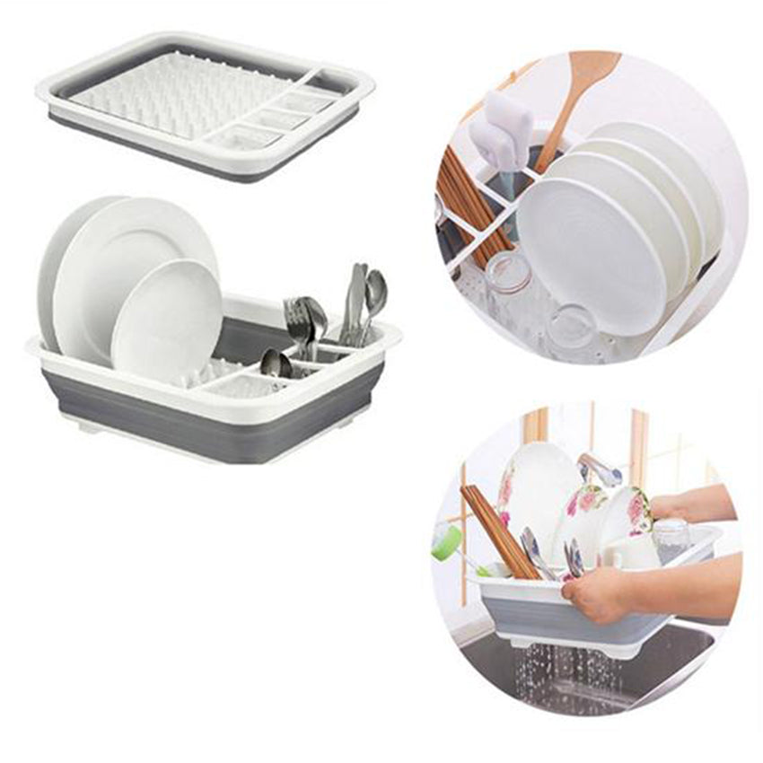 Uscator pliabil, suport tacamuri si farfurii, silicon