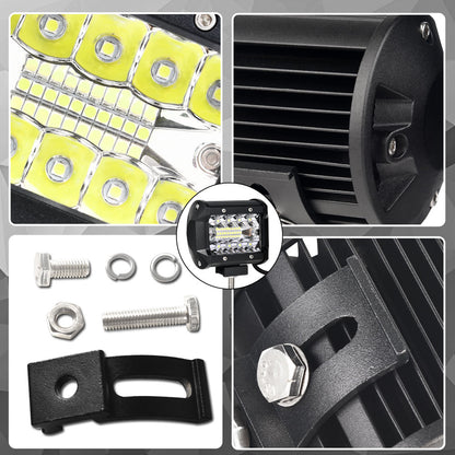 Set 2 x Proiectoare auto 20LED, 4 inch, 120W/set, 12/24V, 6000K