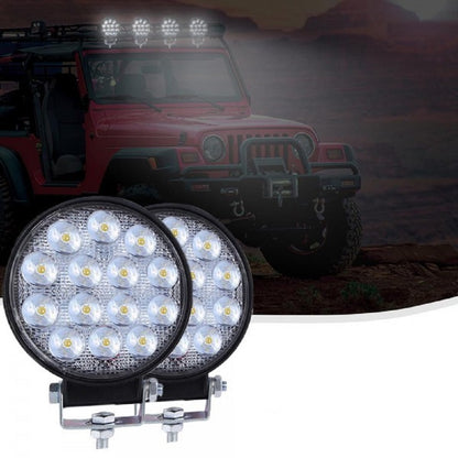 Set 2 proiectoare LED Rotunde, 14 LED uri, 35mm, 84W/set