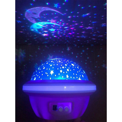 Proiector rotativ Luna si Stele, diverse culori, USB