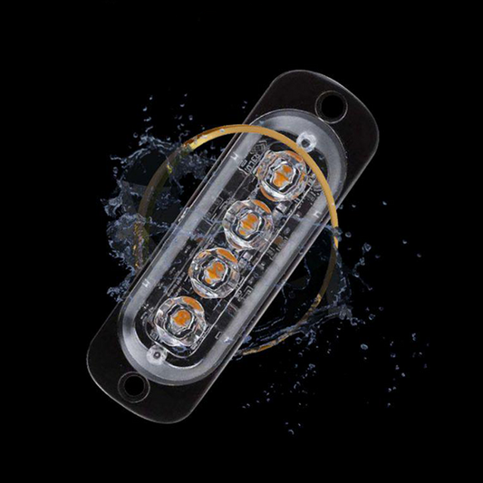 Set 2 x Lampa auto de avertizare, 4 LED, 12W