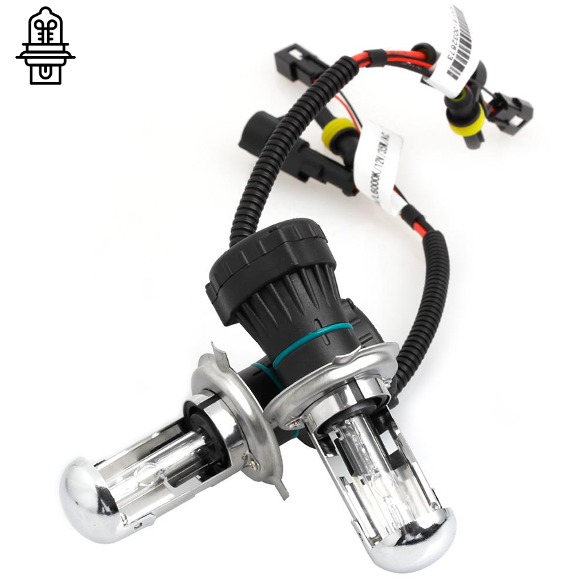 Set 2 becuri xenon, H4/3, 6000K, 70W/set