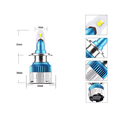 Set 2 x Becuri auto LED H7, 110W/set, IP65, 6500K