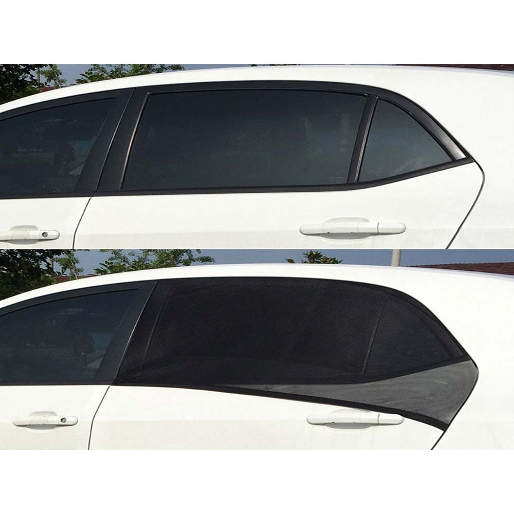 Set 2 x parasolar auto geamuri laterale, universal, negru