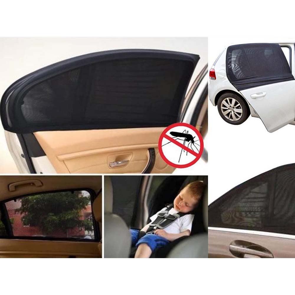 Set 2 x parasolar auto geamuri laterale, universal, negru