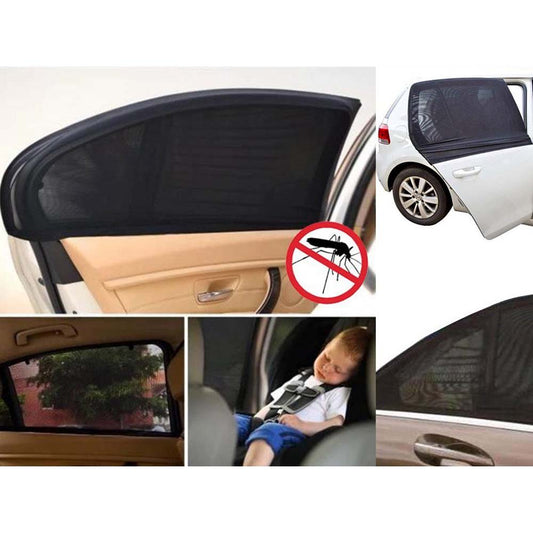 Set 2 x parasolar auto geamuri laterale, universal, negru