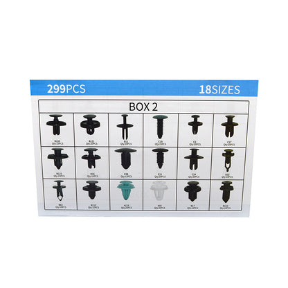 Set cleme de fixare 299 piese, universale, plastic