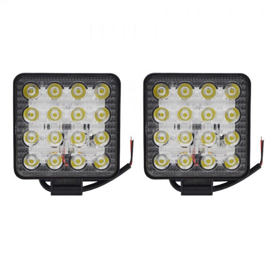 Set 2 x proiectoare LED patrate, 48W, IP67