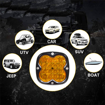 Set 2 x Proiectoare auto LED, 72W/set, 3000k