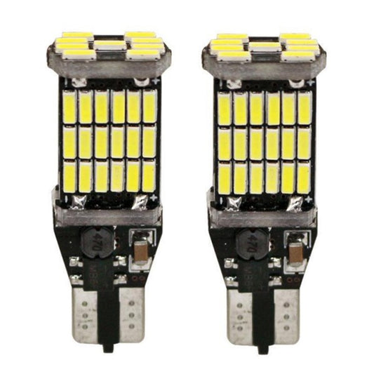 Set 2 x Becuri auto 45LED SMD, T15 W16W, 10W, 12V, canbus, 2400lm