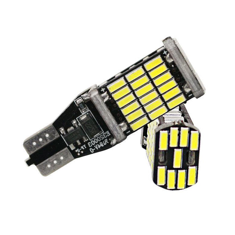 Set 2 x Becuri auto 45LED SMD, T15 W16W, 10W, 12V, canbus, 2400lm