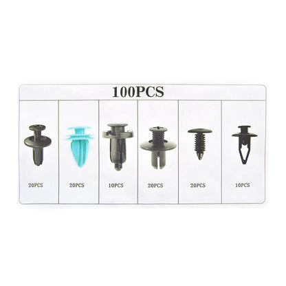 Set cleme auto de fixare, universale, 100 piese, plastic