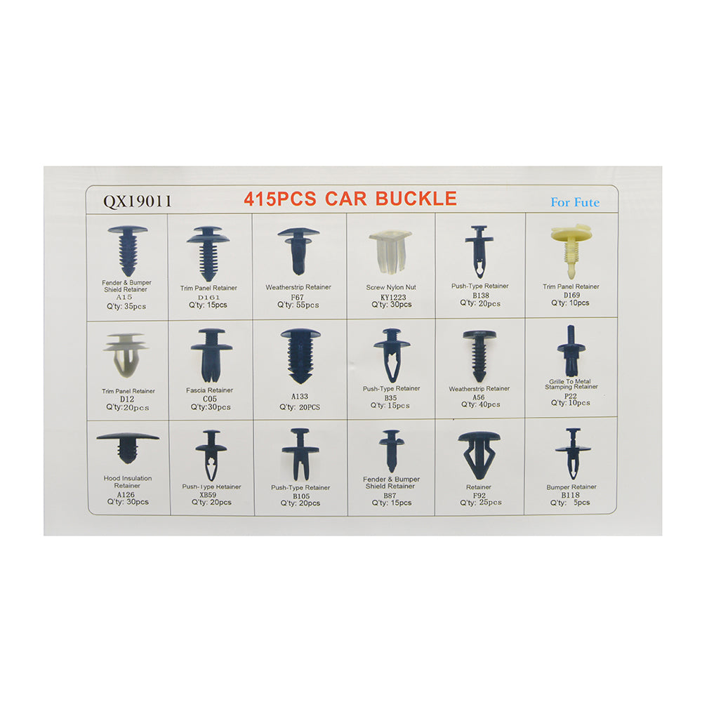 Set cleme auto de fixare, universale, 415 piese