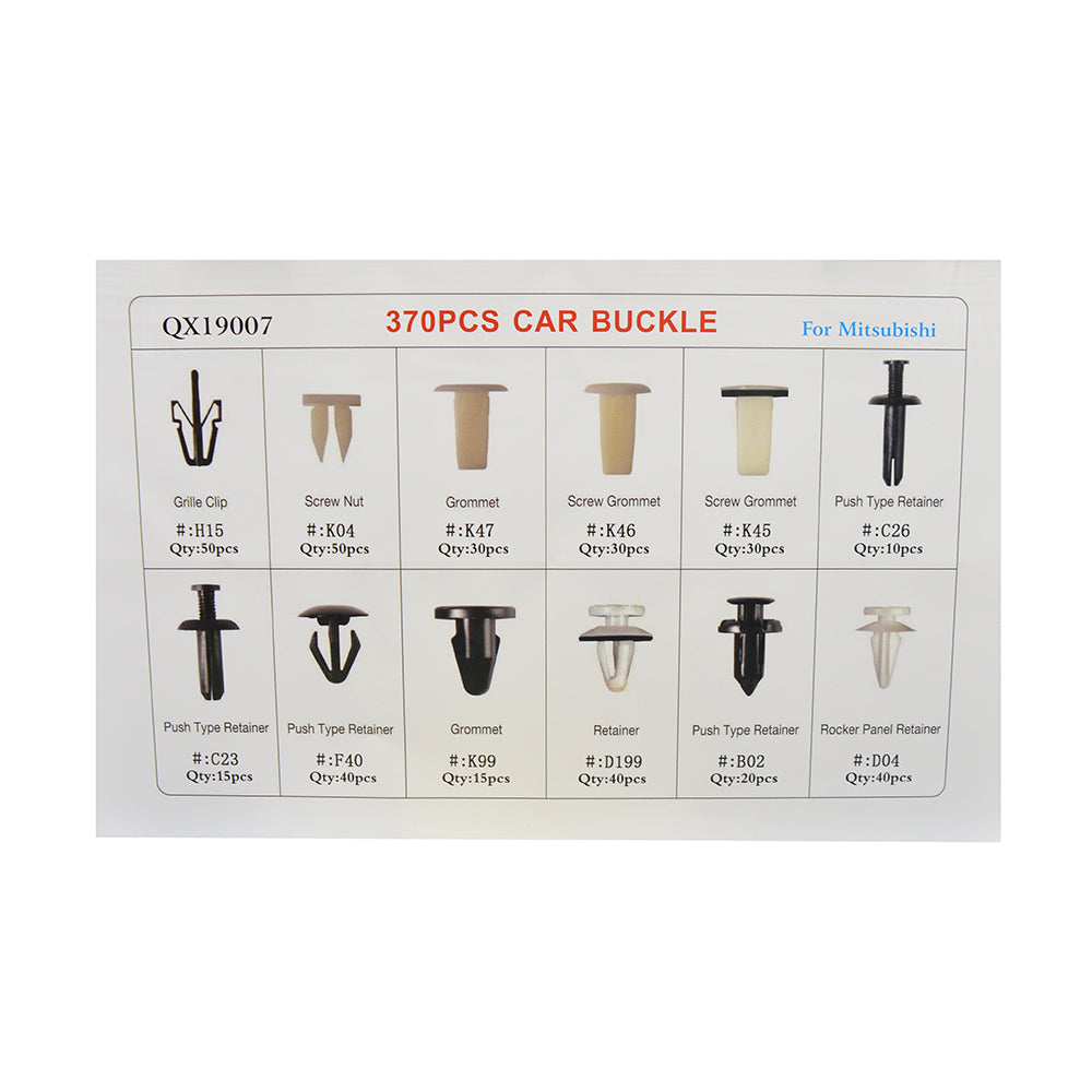 Set cleme de fixare pentru Mitsubishi, 370 piese