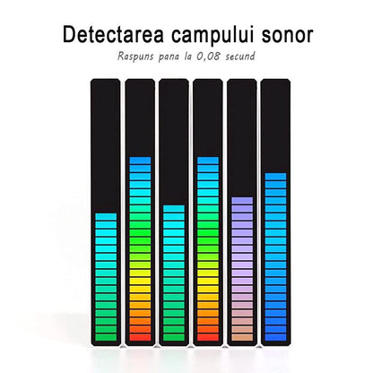 Bara LED RGB D08 cu activare sonora, 32 LED, USB
