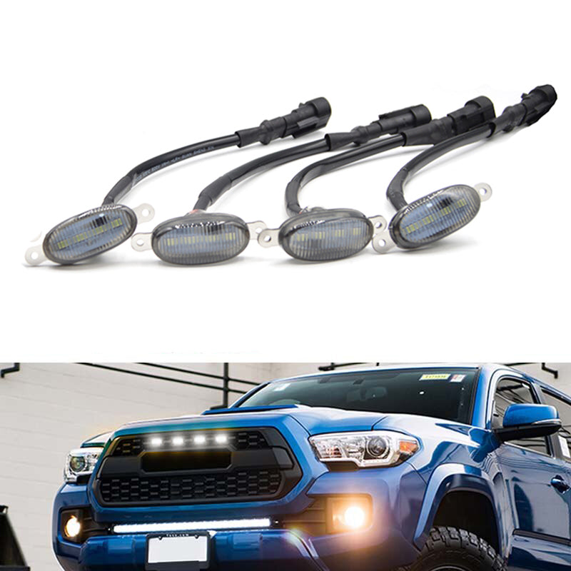 Set 4 Lumini de zi, decoratie grila radiator, 24W, 2 modele