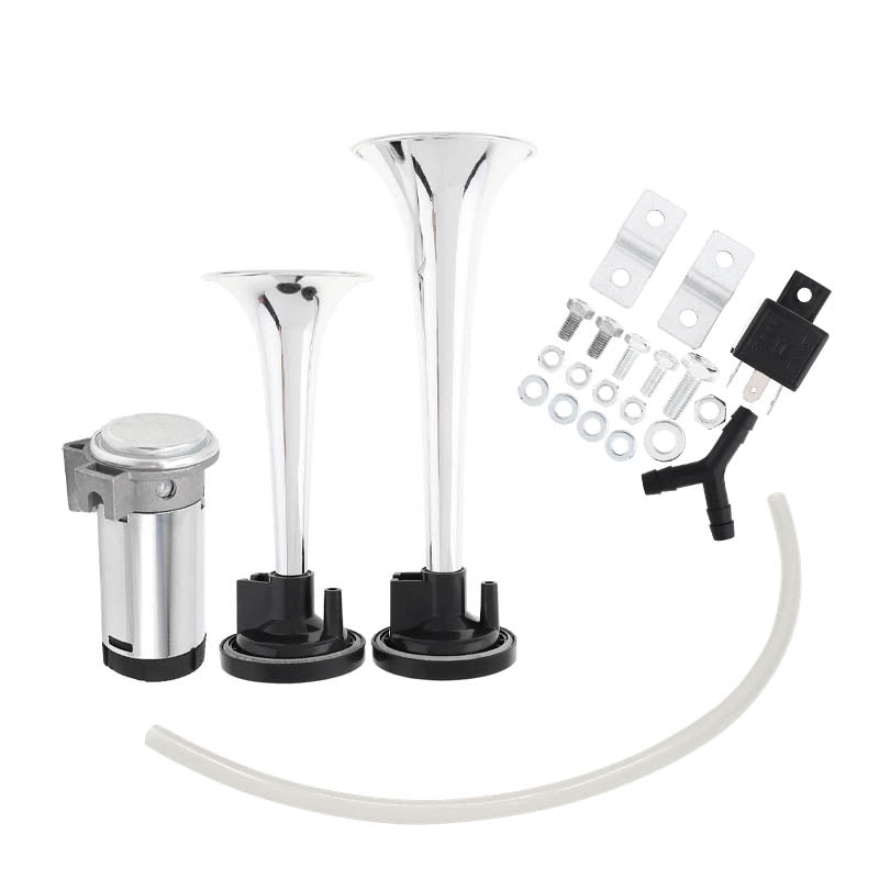 Set claxon cu 2 goarne si compresor, 12V