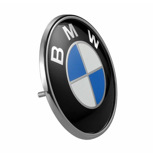 Emblema capota/portbagaj BMW, 73 mm, ABS, albastra